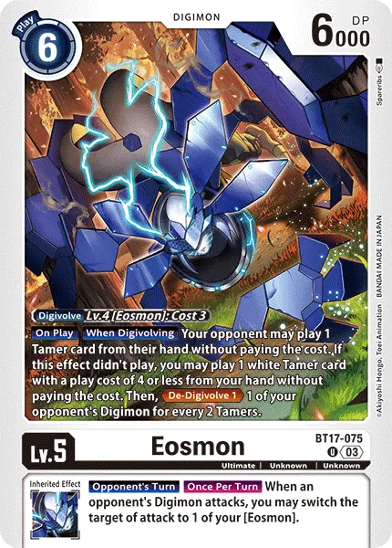 Digimon TCG Card BT17-075 Eosmon