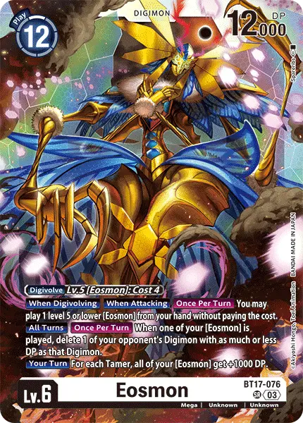 Deck Eosmon - 1st with preview of card BT17-076