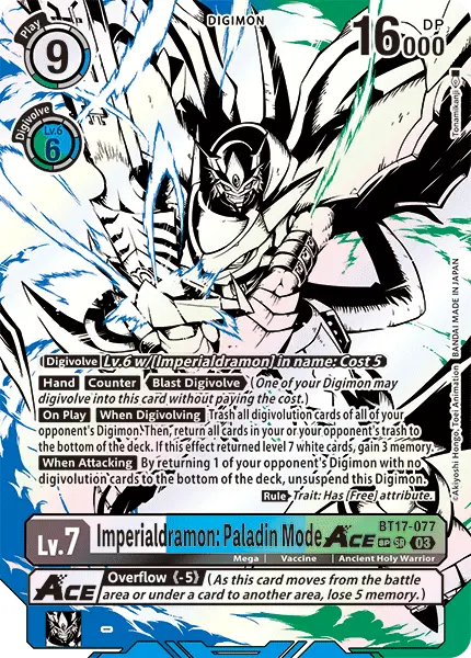 Digimon TCG Card BT17-077_P2 Imperialdramon: Paladin Mode