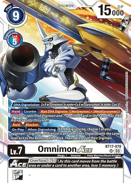 Deck Omnimon - 15th with preview of card BT17-078