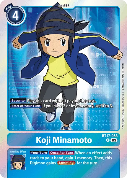 Digimon TCG Card BT17-083 Koji Minamoto