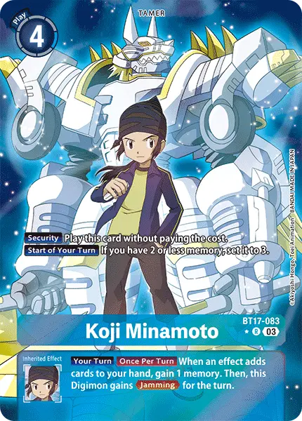 Digimon TCG Card 'BT17-083_P1' 'Koji Minamoto'