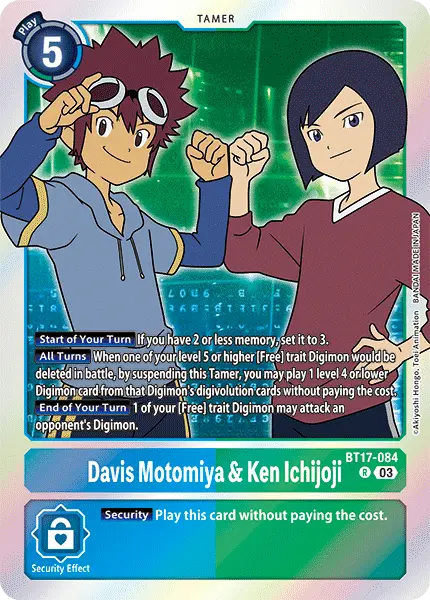 Digimon TCG Card BT17-084 Davis Motomiya & Ken Ichijoji