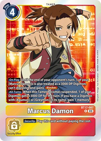 Digimon TCG Card BT17-087 Marcus Damon