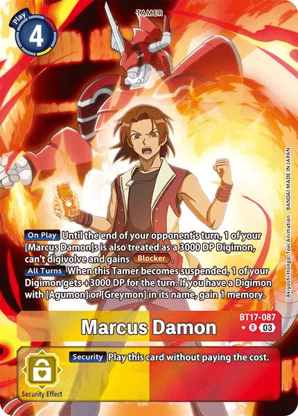 Digimon TCG Card BT17-087_P1 Marcus Damon