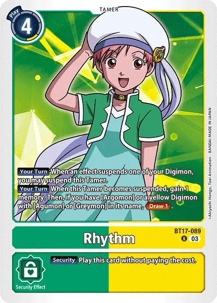 Digimon TCG Card 'BT17-089' 'Rhythm'