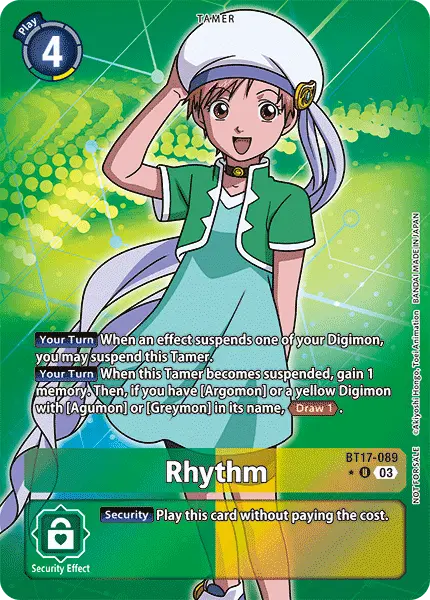 Digimon TCG Card BT17-089_P1 Rhythm