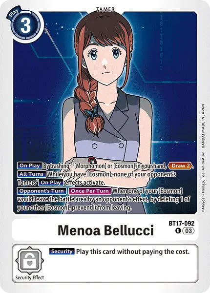 Digimon TCG Card BT17-092 Menoa Bellucci