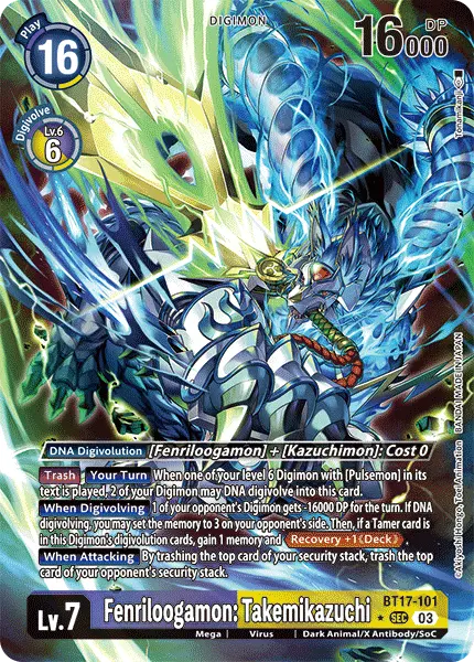 Digimon TCG Card 'BT17-101_P1' 'Fenriloogamon: Takemikazuchi'