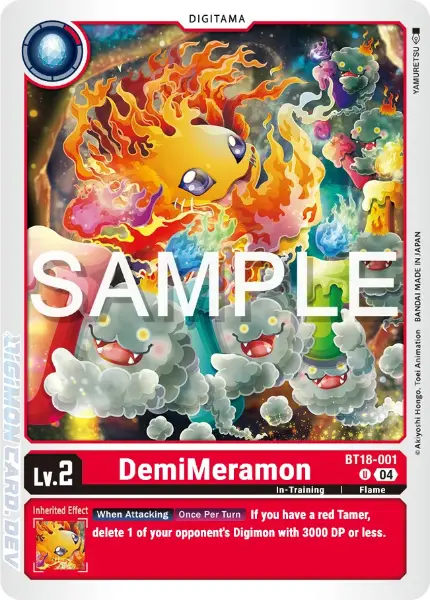 Digimon TCG Card 'BT18-001' 'DemiMeramon'