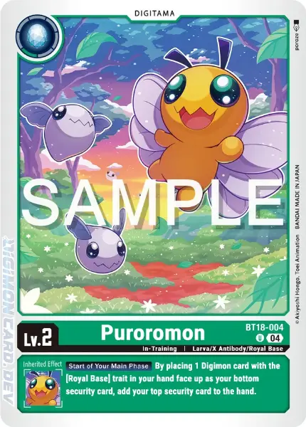 Digimon TCG Card BT18-004 Puroromon