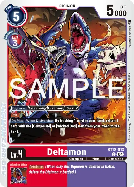 Digimon TCG Card 'BT18-013' 'Deltamon'