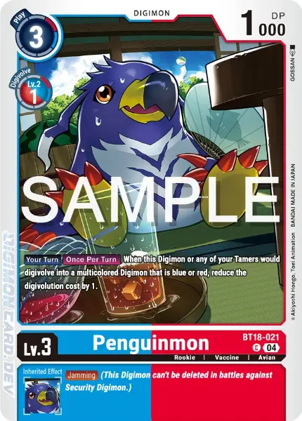 Digimon TCG Card 'BT18-021' 'Penguinmon'