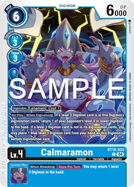 Digimon TCG Card 'BT18-024' 'Calmaramon'