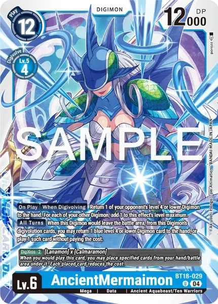 Digimon TCG Card BT18-029 AncientMermaimon