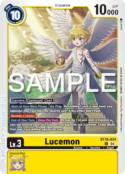 Digimon TCG Card 'BT18-034' 'Lucemon'