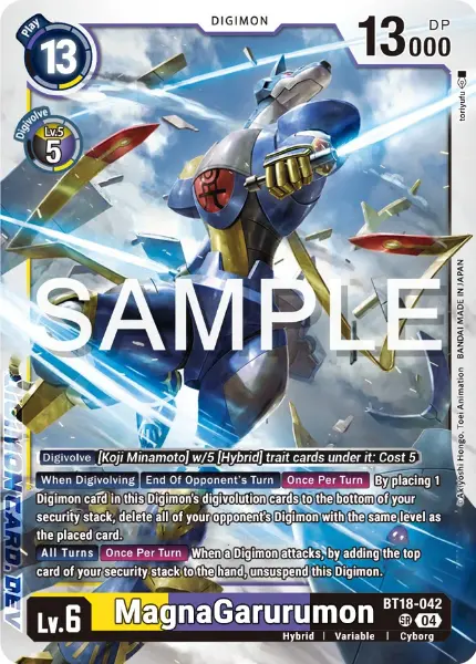 Digimon TCG Card BT18-042 MagnaGarurumon