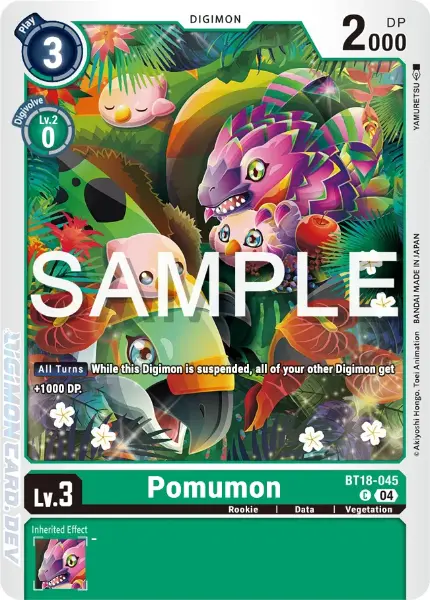 Digimon TCG Card BT18-045 Pomumon