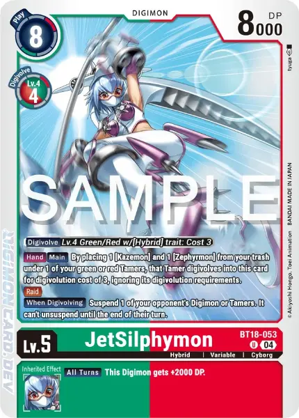 Digimon TCG Card BT18-053 JetSilphymon