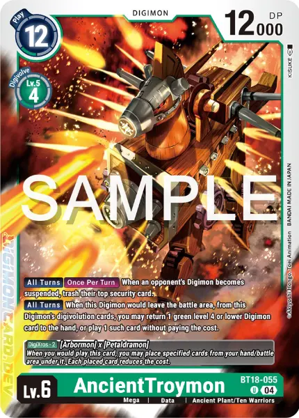 Digimon TCG Card BT18-055 AncientTroymon