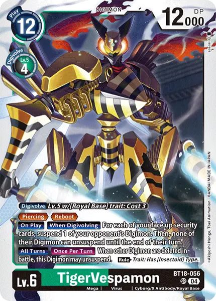 Digimon TCG Card BT18-056 TigerVespamon