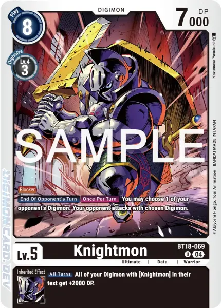 Digimon TCG Card 'BT18-069' 'Knightmon'