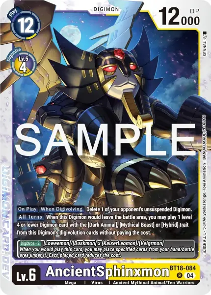 Digimon TCG Card BT18-084 AncientSphinxmon