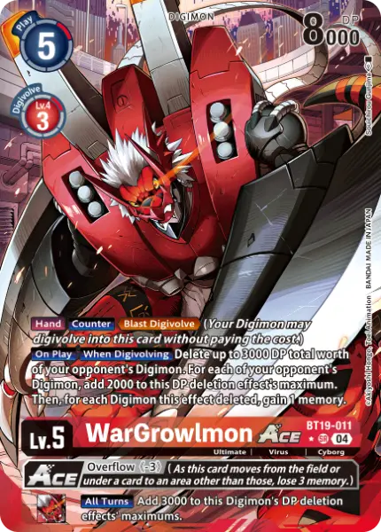 Digimon TCG Card 'BT19-011_P1' 'WarGrowlmon'