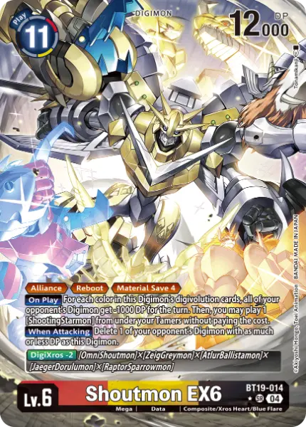 Digimon TCG Card 'BT19-014_P1' 'Shoutmon EX6'