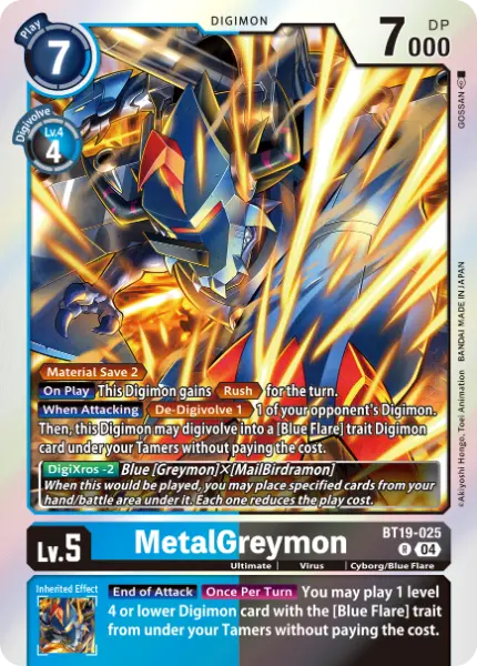 Deck BT19-20 Blue Flare with preview of card BT19-025