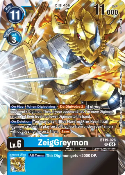 Digimon TCG Card 'BT19-026' 'ZeigGreymon'