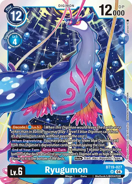 Digimon TCG Card 'BT19-027' 'Ryugumon'