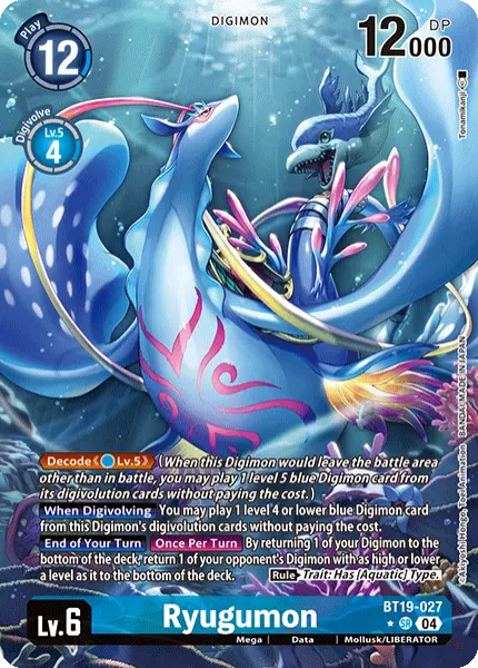 Digimon TCG Card 'BT19-027_P1' 'Ryugumon'