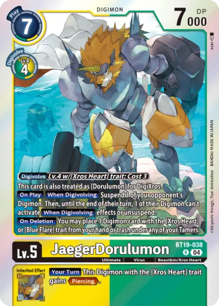 Digimon TCG Card 'BT19-038' 'JaegerDorulumon'