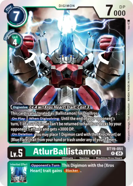 Digimon TCG Card 'BT19-051' 'AtlurBallistamon'