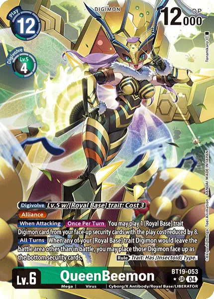 Digimon TCG Card 'BT19-053_P1' 'QueenBeemon'