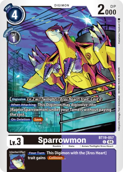 Digimon TCG Card 'BT19-057' 'Sparrowmon'