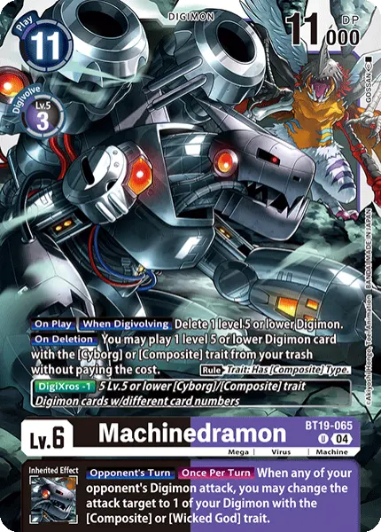 Digimon TCG Card 'BT19-065' 'Machinedramon'