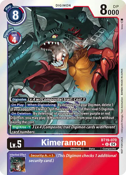 Digimon TCG Card 'BT19-070_P1' 'Kimeramon'