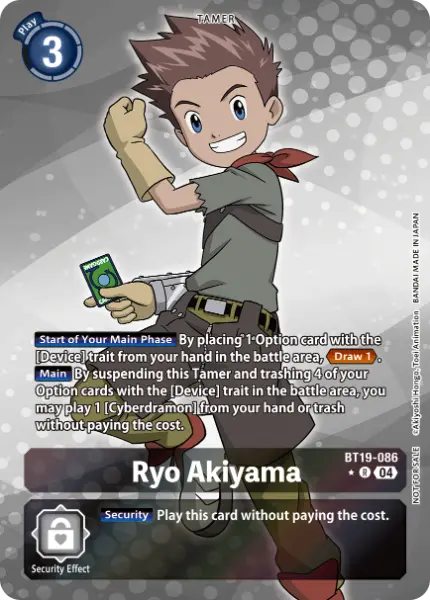 Digimon TCG Card 'BT19-086_P1' 'Ryo Akiyama'