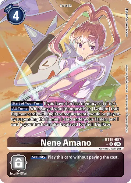 Digimon TCG Card 'BT19-087_P1' 'Nene Amano'