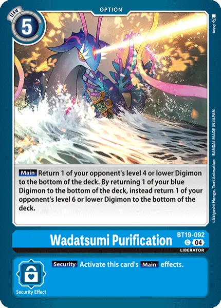 Digimon TCG Card 'BT19-092' 'Wadatsumi Purification'