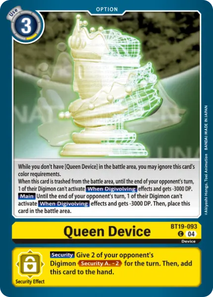 Digimon TCG Card 'BT19-093' 'Queen Device'