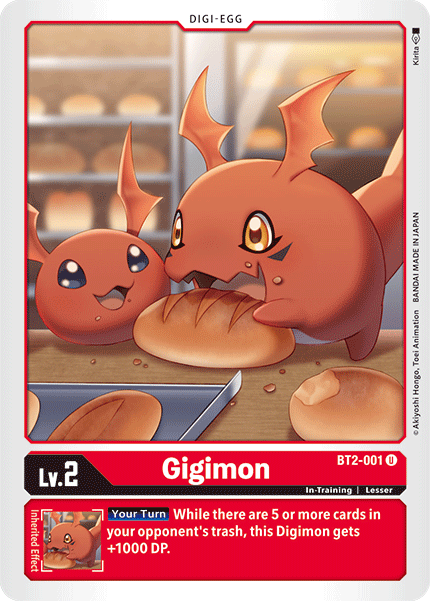 Digimon TCG Card BT2-001 Gigimon