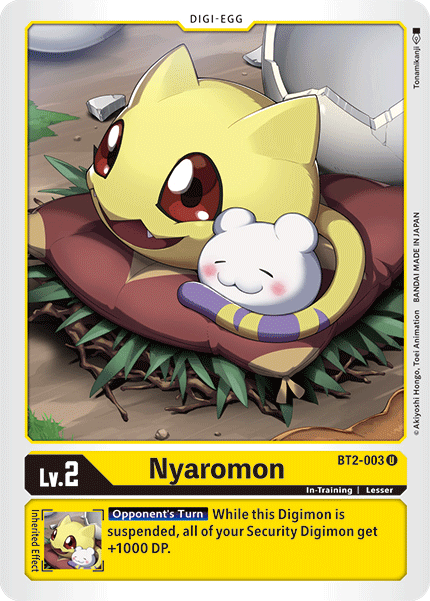 Digimon TCG Card BT2-003 Nyaromon