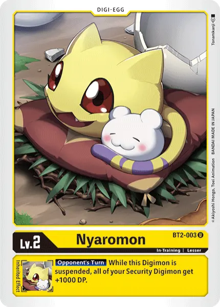 Digimon TCG Card 'BT2-003' 'Nyaromon'