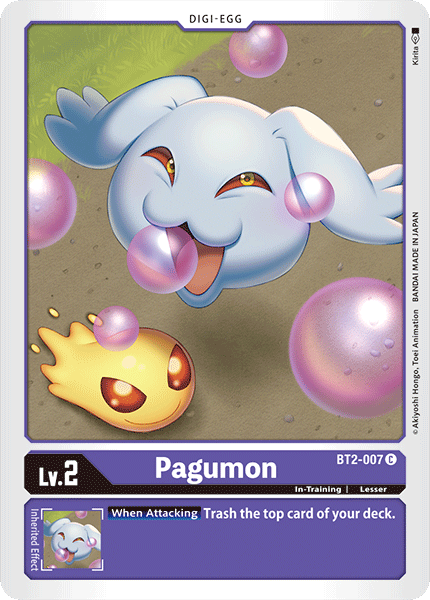 Digimon TCG Card 'BT2-007' 'Pagumon'