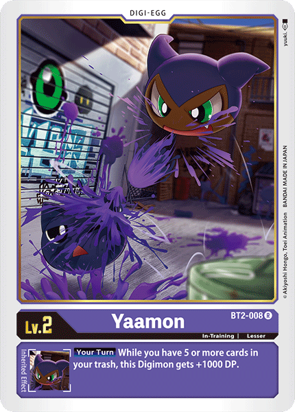 Digimon TCG Card BT2-008 Yaamon