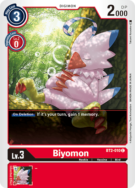 Digimon TCG Card BT2-010 Biyomon