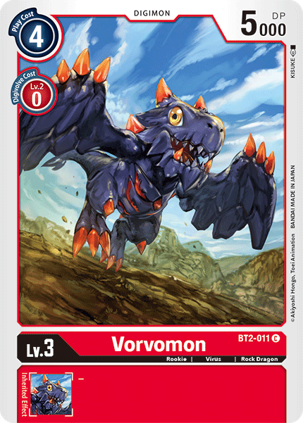 Digimon TCG Card 'BT2-011' 'Vorvomon'